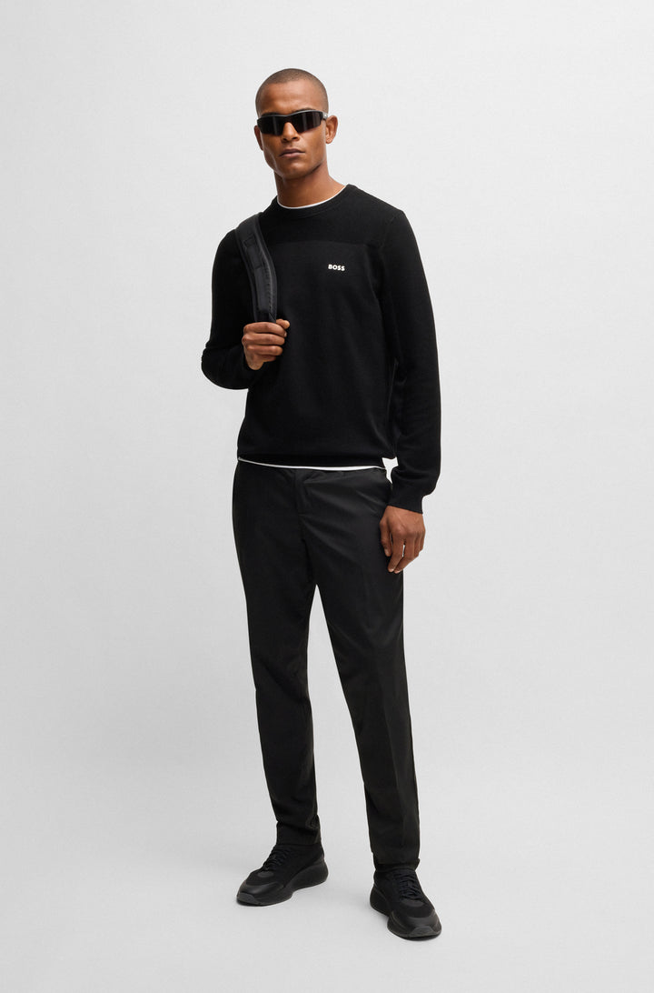 BOSS Trousers Regular Fit in Polyester - T_PHOENIX-REG 10219140 01-50495488- Concorde Fashion#color_black-001