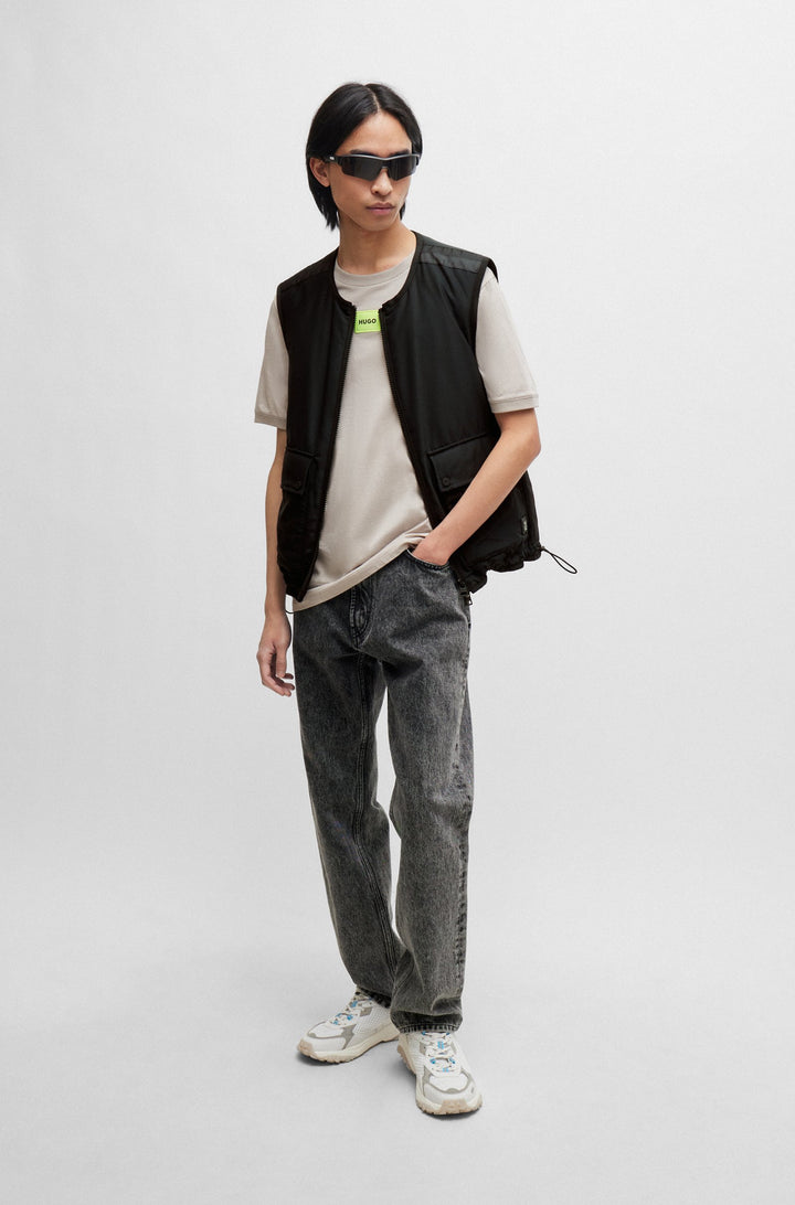 HUGO RED Regular Fit T-Shirts in Cotton - DIRAGOLINO212 10229761 01-50447978- Concorde Fashion#color_grey-055