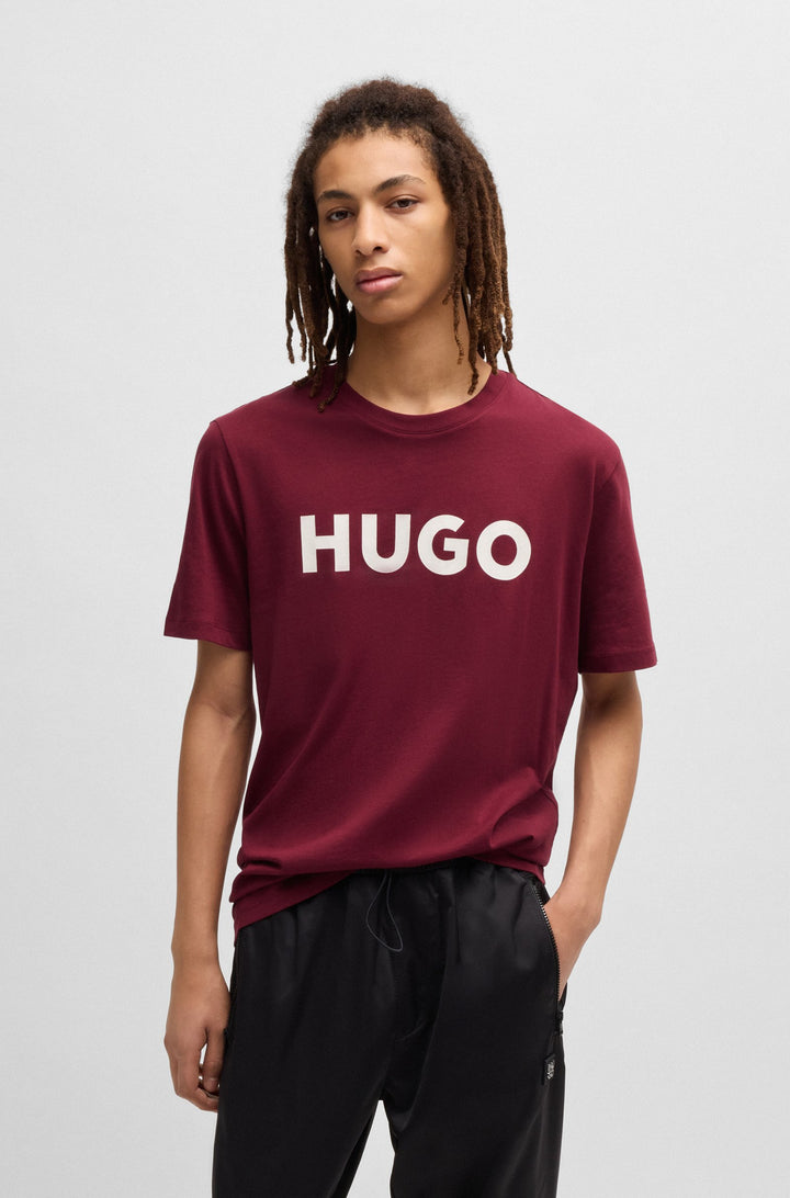 HUGO T-Shirts Regular Fit in Cotton - DULIVIO 10229761 01-50467556- Concorde Fashion#color_pink-654
