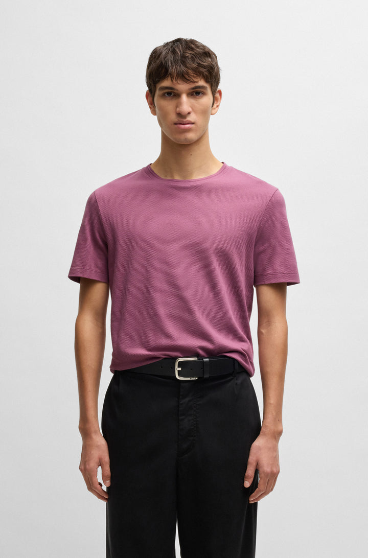 BOSS T-Shirts Regular Fit in Cotton Mix - TIBURT 240 10231018 01-50452680- Concorde Fashion#color_purple-524