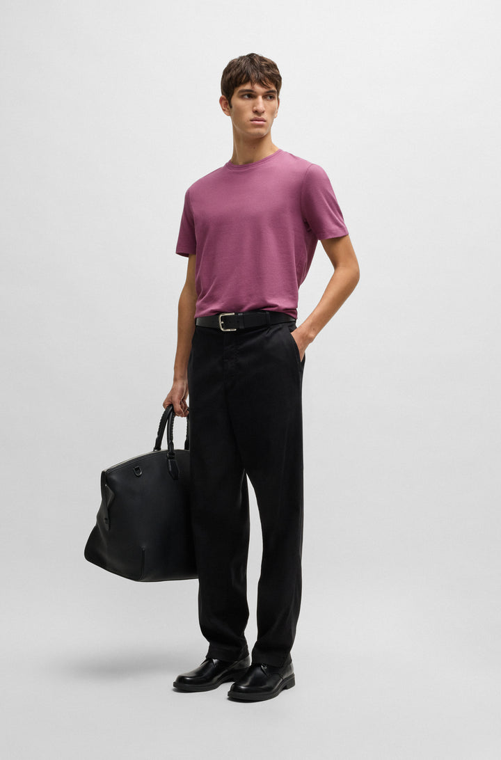 BOSS T-Shirts Regular Fit in Cotton Mix - TIBURT 240 10231018 01-50452680- Concorde Fashion#color_purple-524