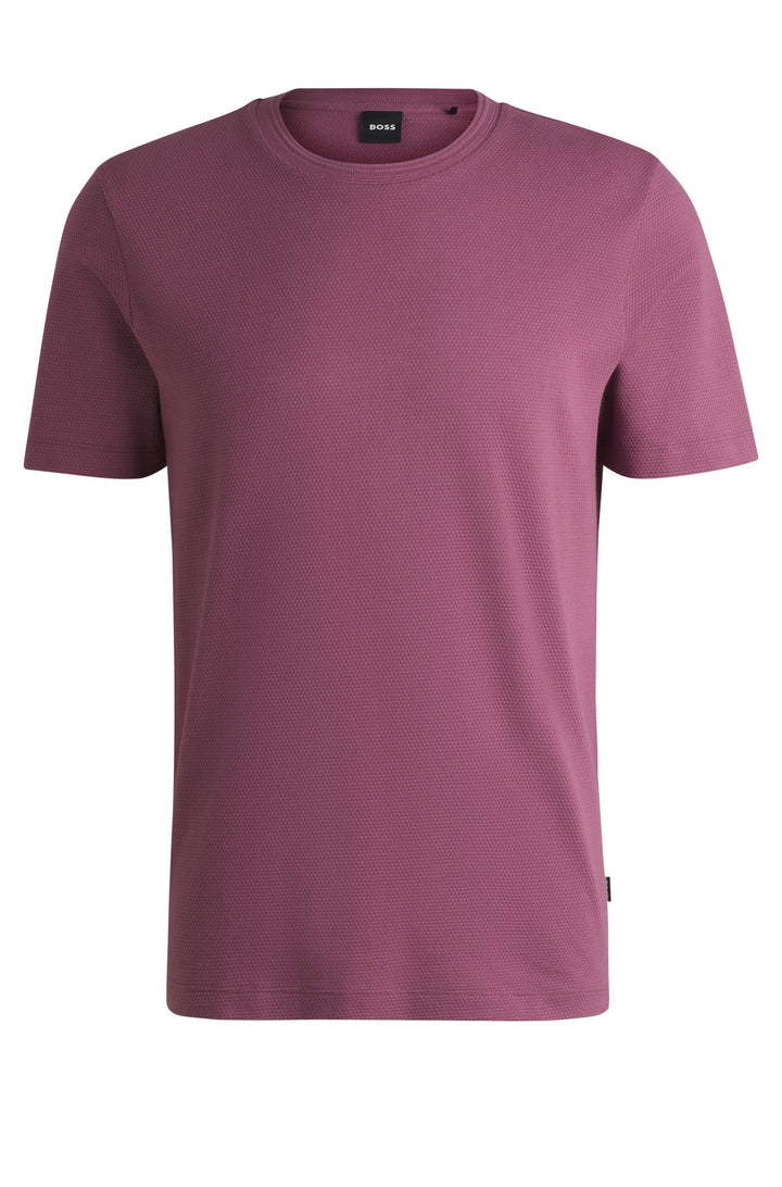 BOSS T-Shirts Regular Fit in Cotton Mix - TIBURT 240 10231018 01-50452680- Concorde Fashion#color_purple-524