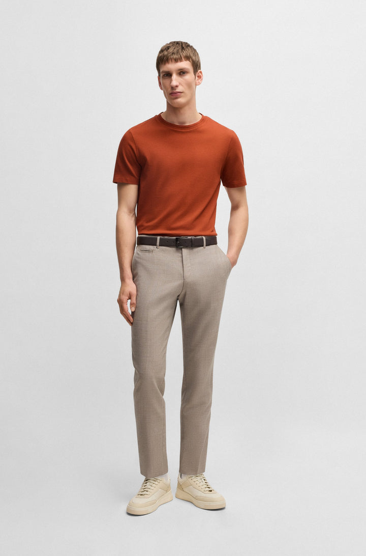 BOSS T-Shirts Regular Fit in Cotton Mix - TIBURT 240 10231018 01-50452680- Concorde Fashion#color_orange-806