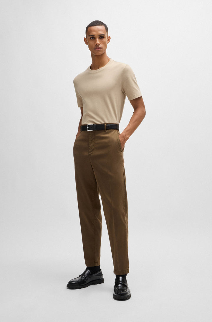 BOSS T-Shirts Regular Fit in Cotton Mix - TIBURT 240 10231018 01-50452680- Concorde Fashion#color_beige-275