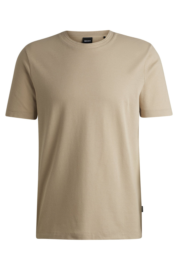 BOSS T-Shirts Regular Fit in Cotton Mix - TIBURT 240 10231018 01-50452680- Concorde Fashion#color_beige-275