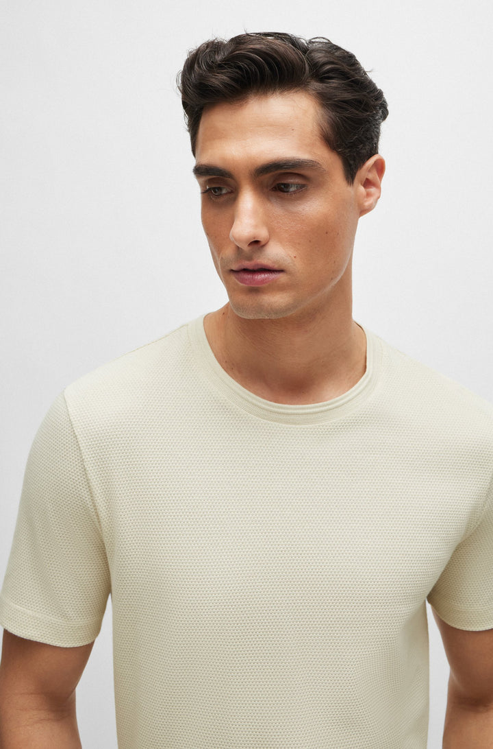 BOSS T-Shirts Regular Fit in Cotton Mix - TIBURT 240 10231018 01-50452680- Concorde Fashion#color_white-131