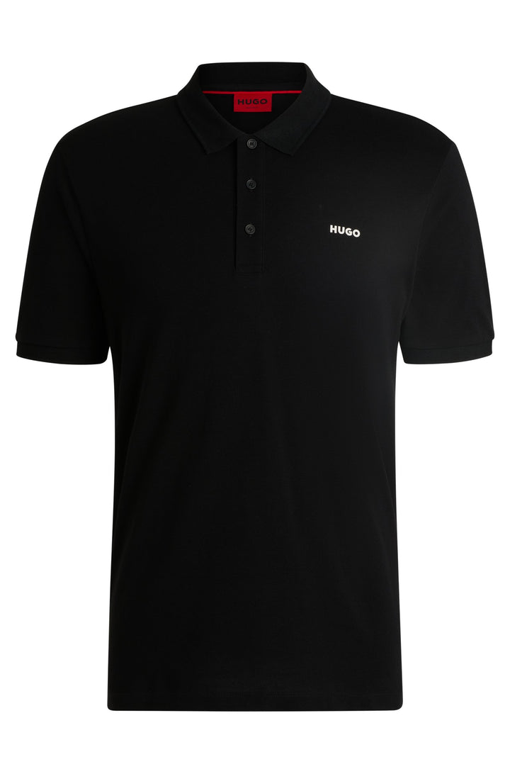 HUGO Polos Regular Fit in Cotton - DONOS222 10231467 01-50466182- Concorde Fashion#color_black-002