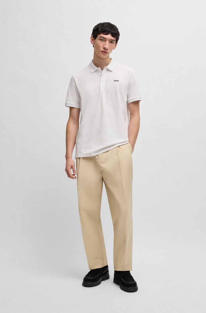 HUGO Polos Regular Fit in Cotton - DONOS222 10231467 01-50466182- Concorde Fashion#color_white-102