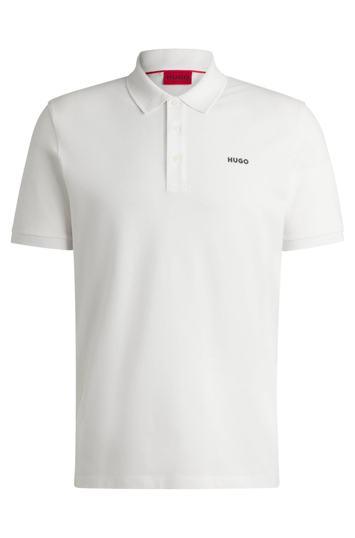 HUGO Polos Regular Fit in Cotton - DONOS222 10231467 01-50466182- Concorde Fashion#color_white-102