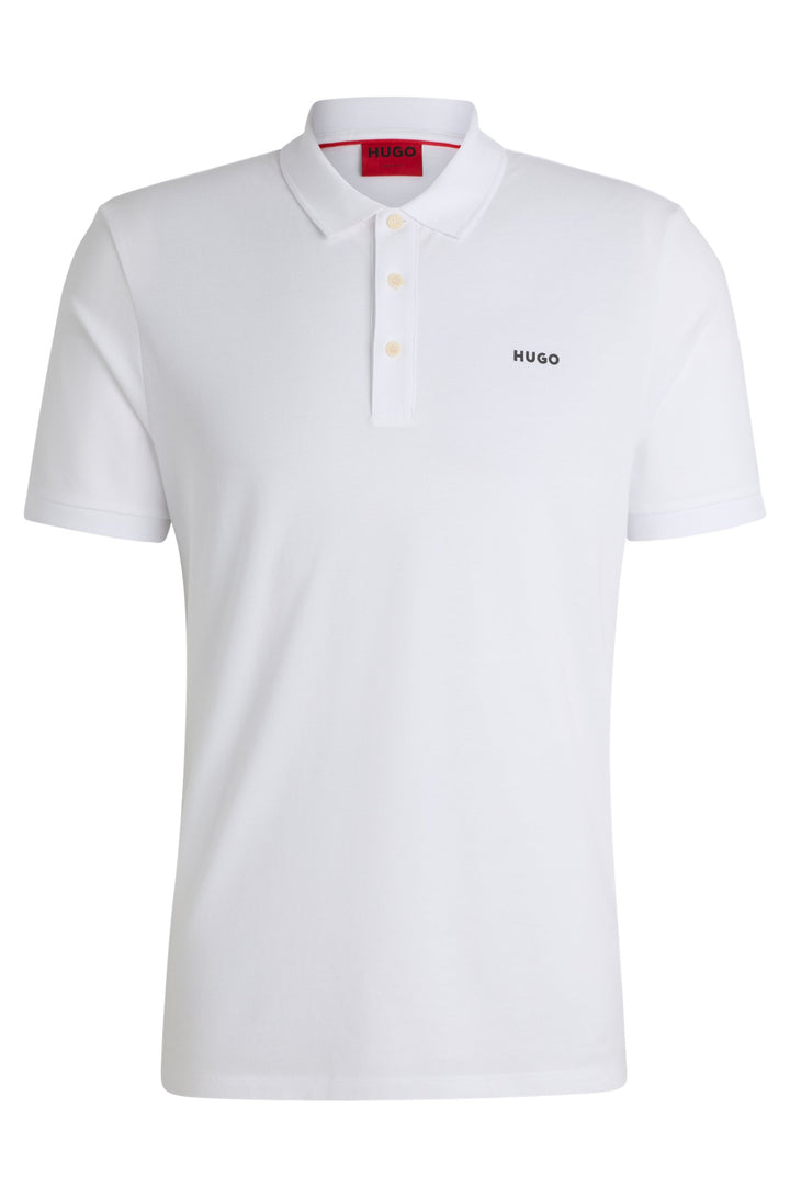 HUGO Polos Regular Fit in Cotton - DONOS222 10231467 01-50466182- Concorde Fashion#color_white-120