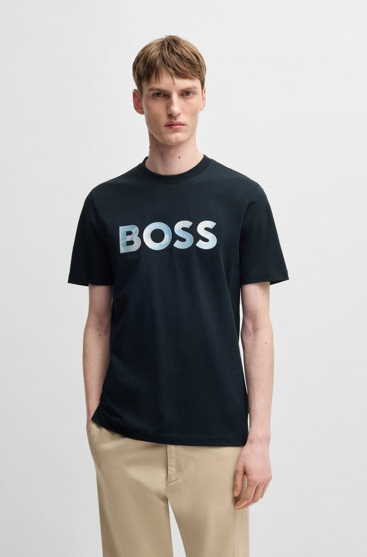 BOSS T-Shirts Regular Fit in Cotton - C-THOMPSON 70 10236129 01-50531309- Concorde Fashion#color_navy-404