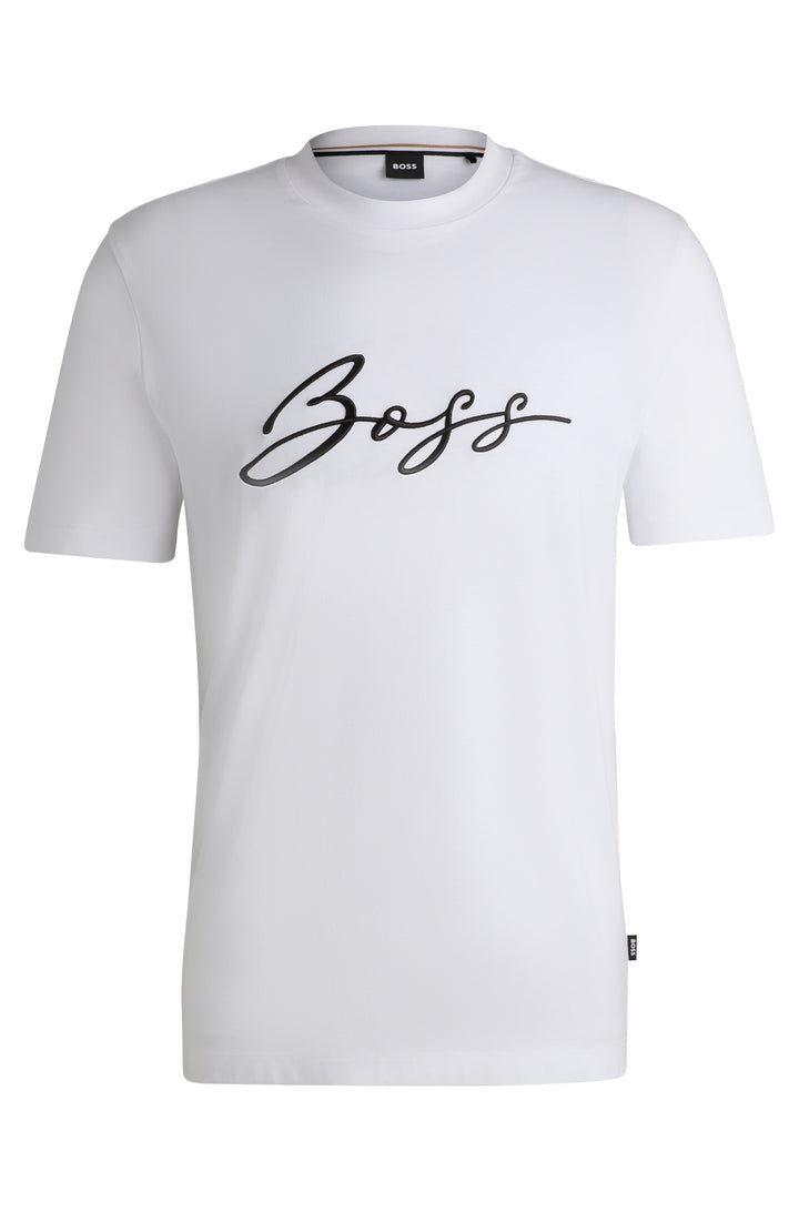 BOSS T-Shirts Regular Fit in Cotton - C-THOMPSON 70 10236129 01-50531309- Concorde Fashion#color_white-100