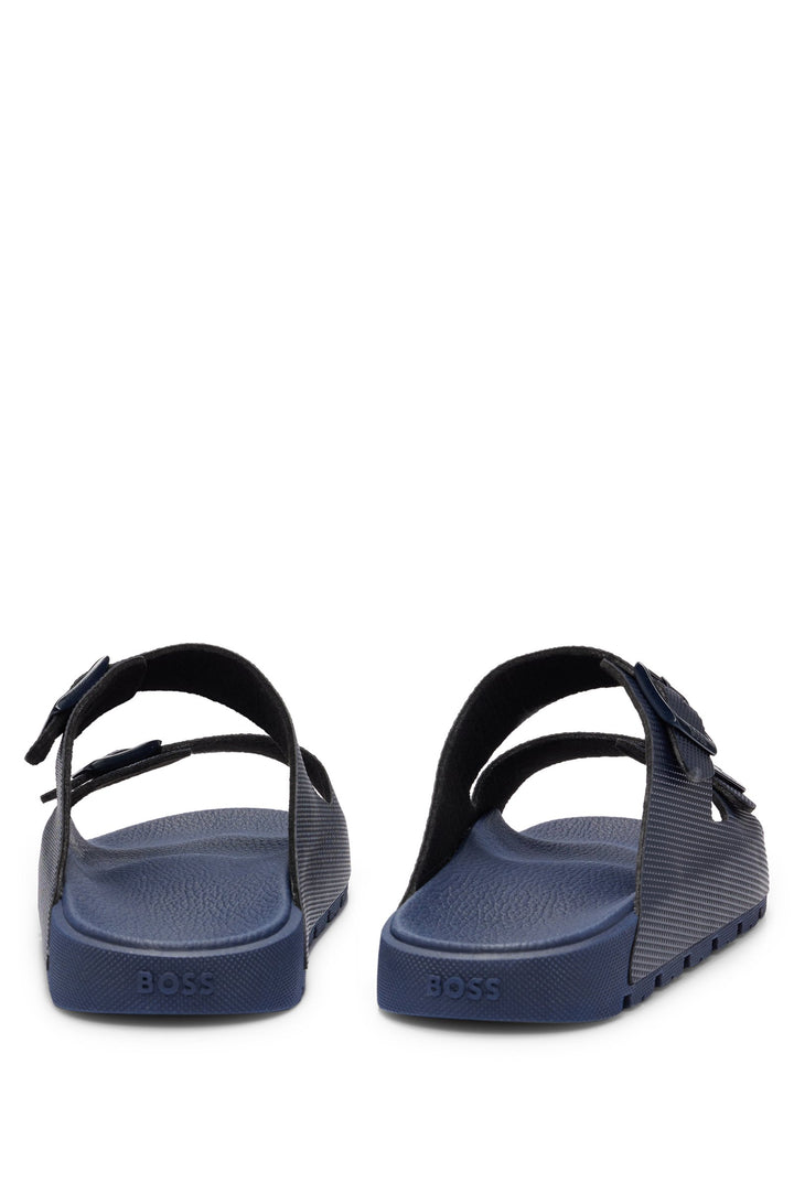BOSS Sandals Standard Sole in Leather - SURFLEY_SAND_DMPR_N 10240283 01-50505540- Concorde Fashion#color_navy-405