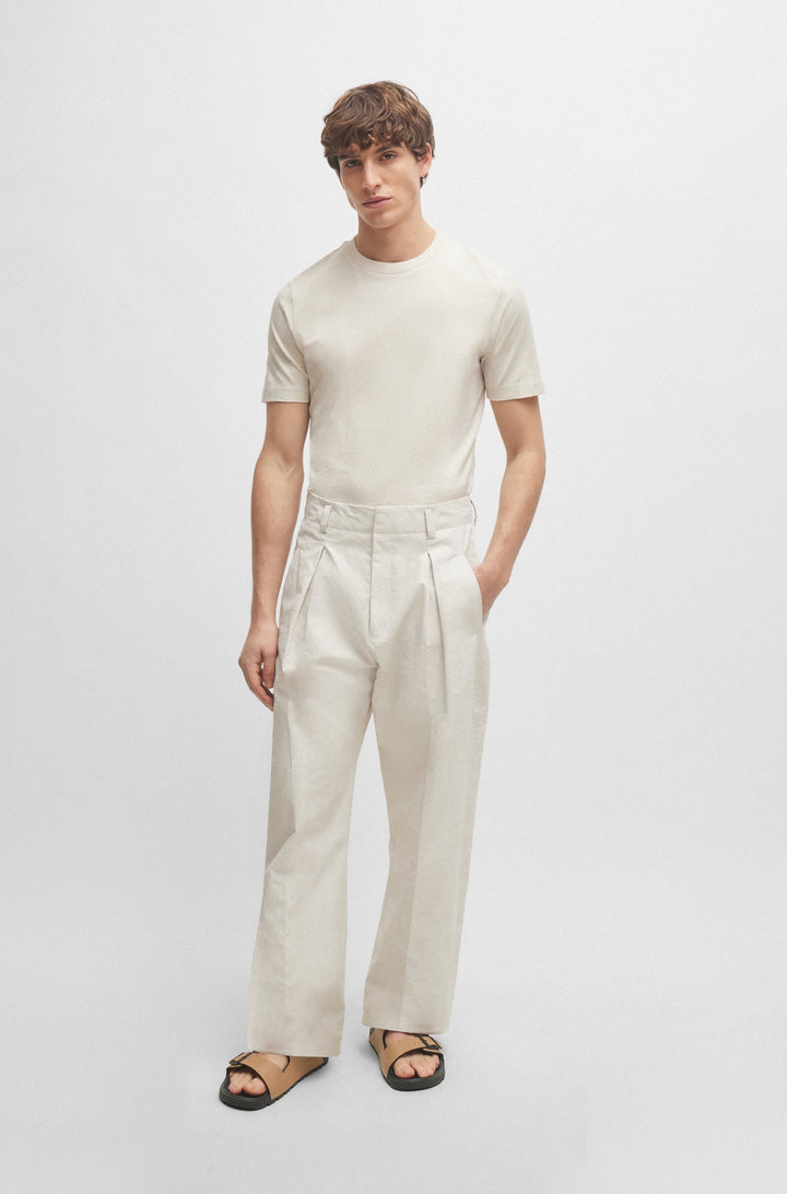 BOSS Sandals Standard Sole in Leather - SURFLEY_SAND_DMPR_N 10240283 01-50505540- Concorde Fashion#color_beige-280