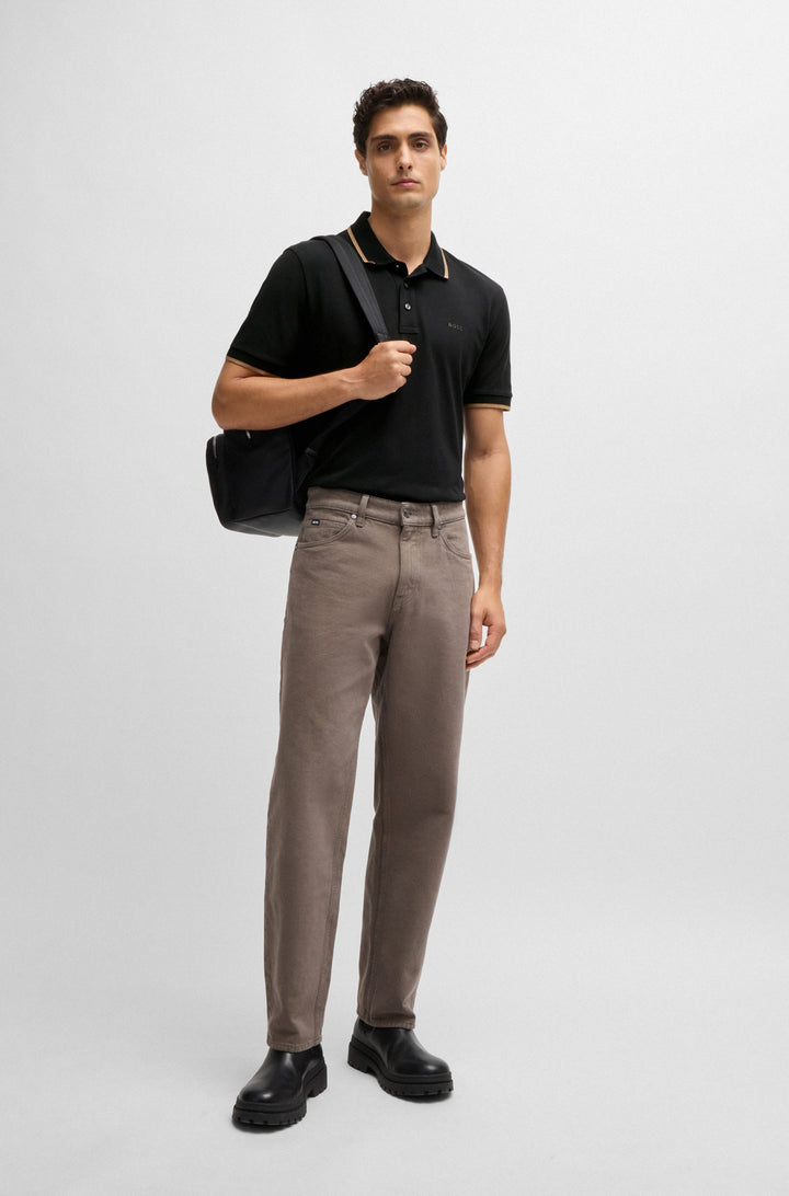 BOSS Polos Regular Fit in Cotton - PARLAY 190 10241531 01-50494697- Concorde Fashion#color_black-002