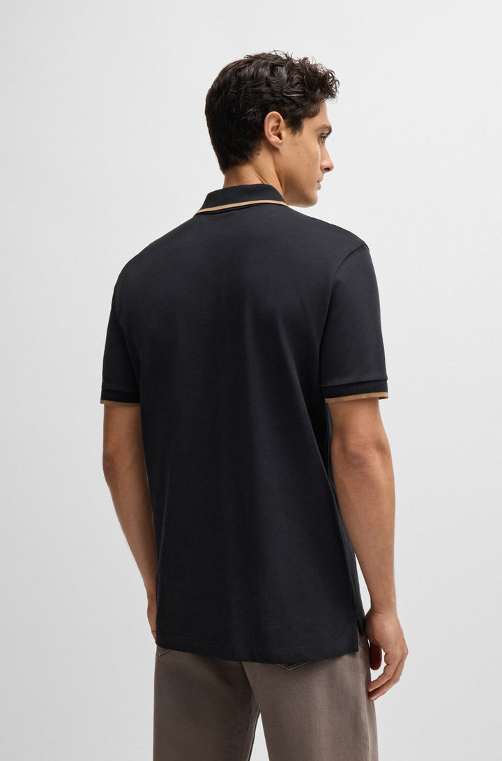 BOSS Polos Regular Fit in Cotton - PARLAY 190 10241531 01-50494697- Concorde Fashion#color_black-002