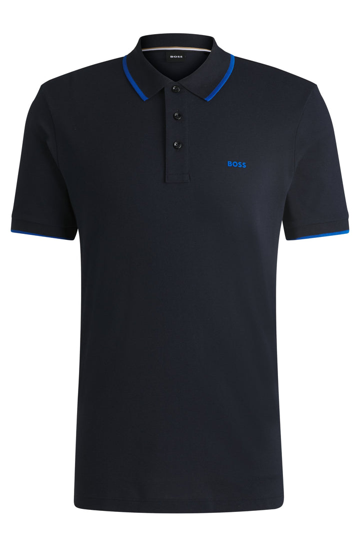 BOSS Polos Regular Fit in Cotton - PARLAY 190 10241531 01-50494697- Concorde Fashion#color_navy-403