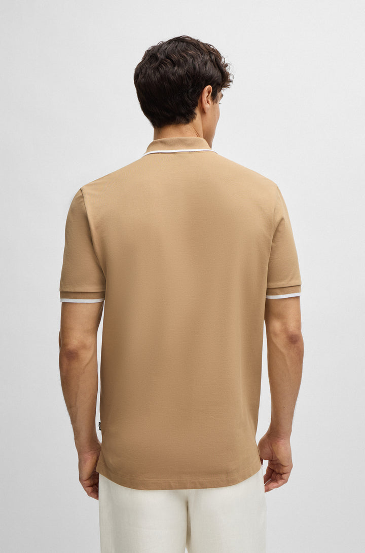 BOSS Polos Regular Fit in Cotton - PARLAY 190 10241531 01-50494697- Concorde Fashion#color_beige-261