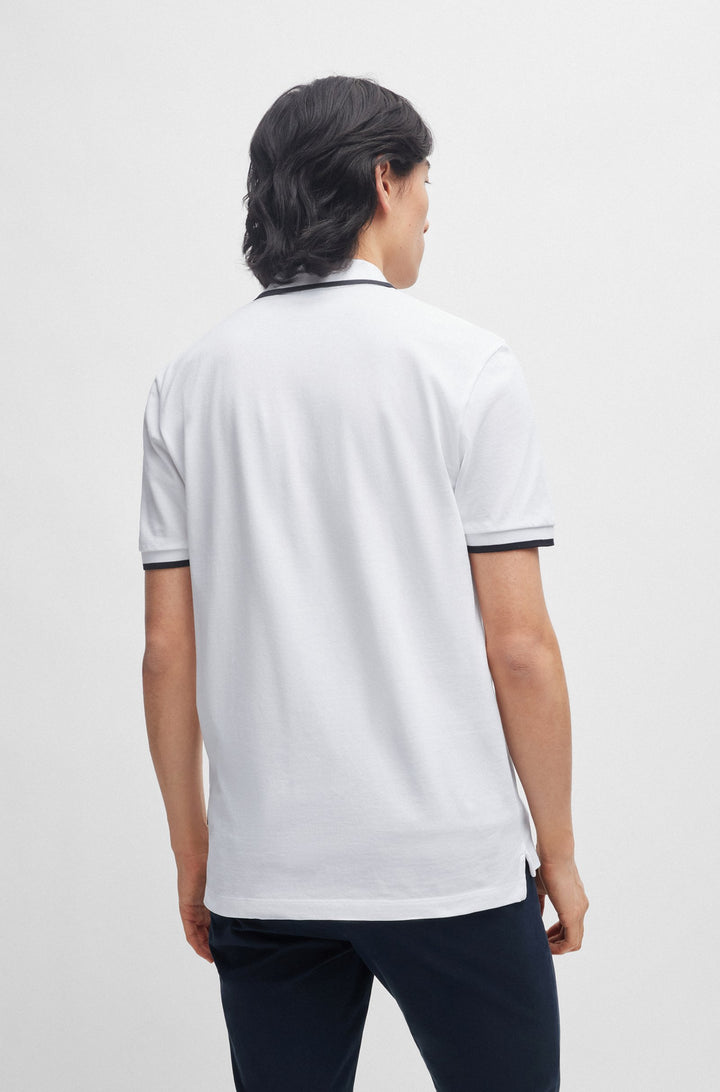BOSS Polos Regular Fit in Cotton - PARLAY 190 10241531 01-50494697- Concorde Fashion#color_white-101