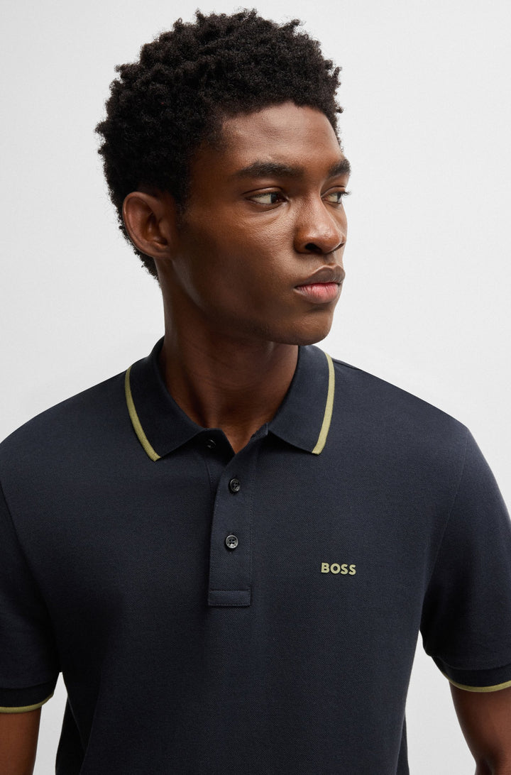 BOSS Polos Regular Fit in Cotton - PARLAY 190 10241531 01-50494697- Concorde Fashion#color_navy-410
