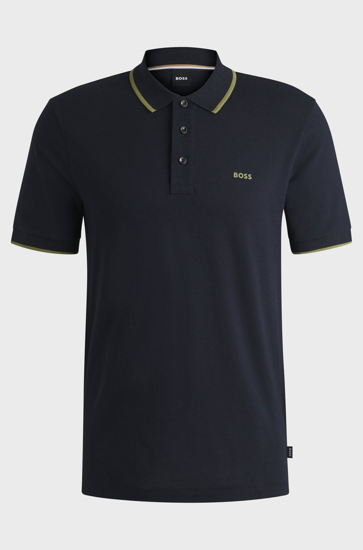 BOSS Polos Regular Fit in Cotton - PARLAY 190 10241531 01-50494697- Concorde Fashion#color_navy-410