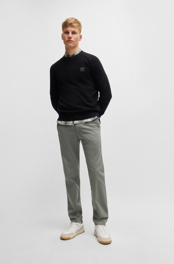 BOSS Trousers Slim Fit in Cotton Mix - CHINO_SLIM 10242156 01-50510933- Concorde Fashion#color_grey-076