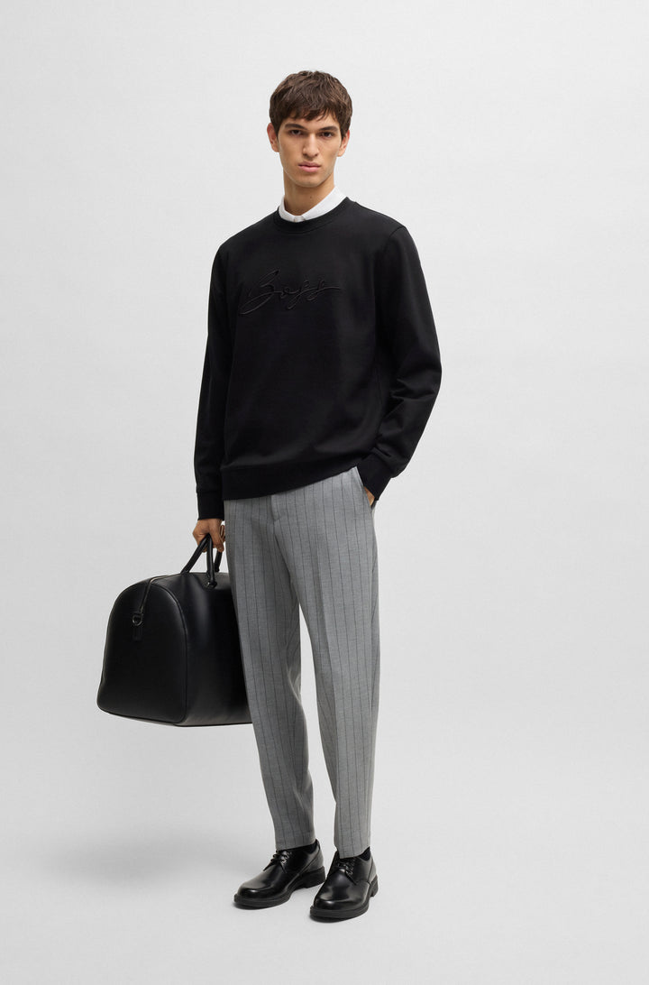 BOSS Sweatshirts Relaxed Fit in Cotton - C-SOLERI 70 10242373 01-50531310- Concorde Fashion#color_black-001