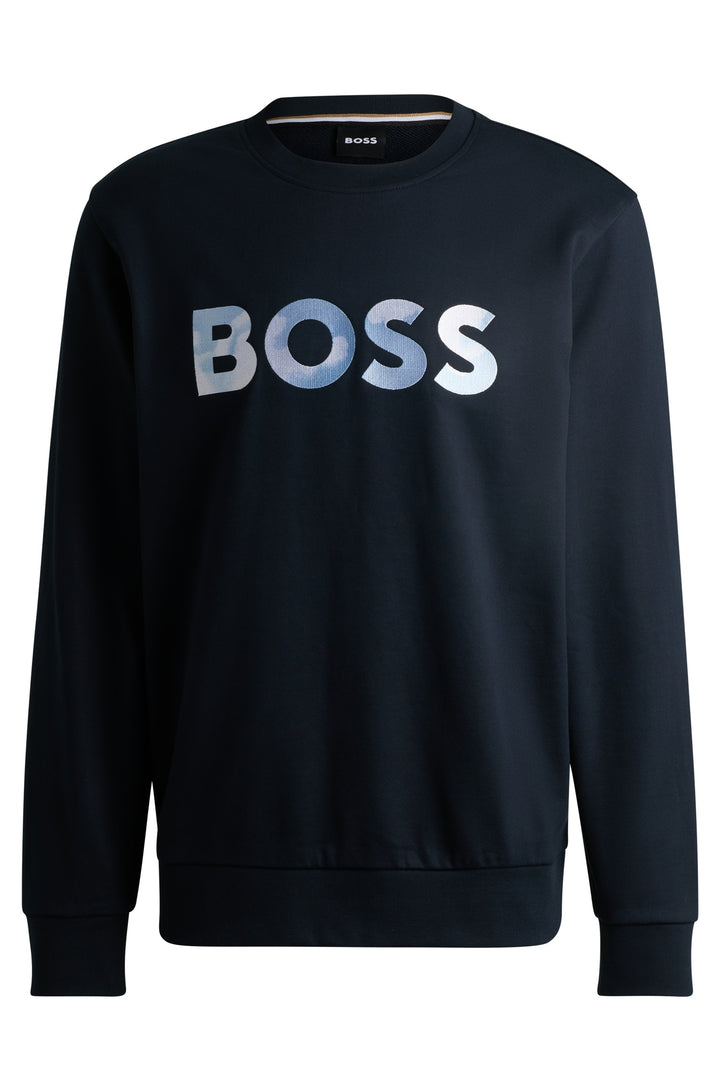 BOSS Sweatshirts Relaxed Fit in Cotton - C-SOLERI 70 10242373 01-50531310- Concorde Fashion#color_navy-404
