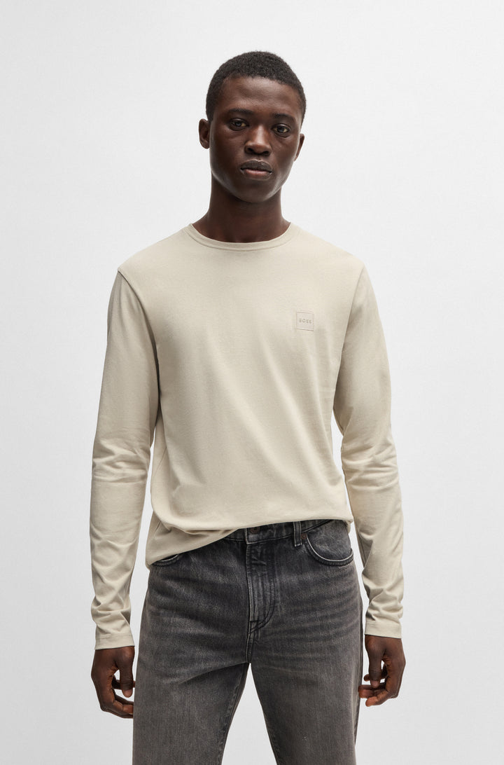 BOSS T-Shirts Regular Fit in Cotton - TACKS 10242631 02-50512111- Concorde Fashion#color_beige-271