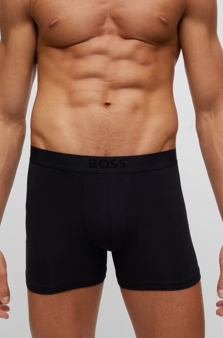 BOSS Boxers  in synthetic - BOXERBR 2P ULTRASOFT 10243713 01-50475677- Concorde Fashion#color_black-001