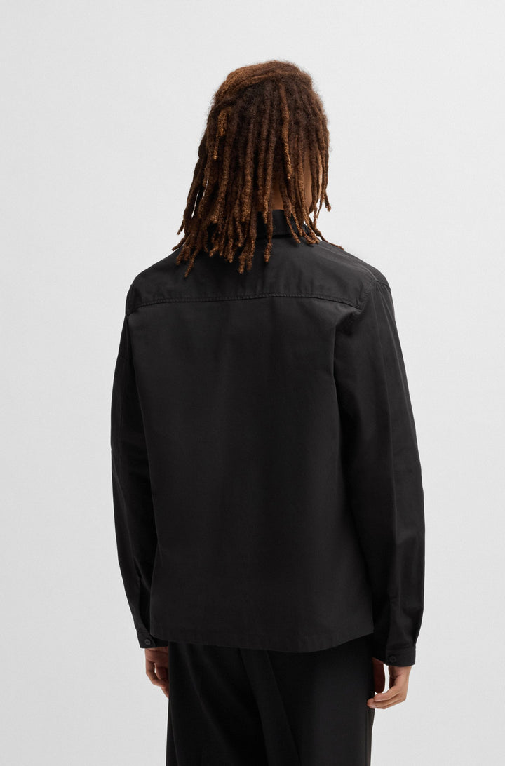 HUGO Casual Shirts Oversize Fit in Cotton Mix - EMMOND 10246344 01-50482701- Concorde Fashion#color_black-001