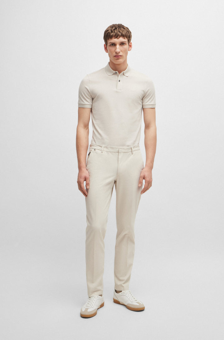 BOSS Trousers Slim Fit in Cotton Mix - KAITO1_T 10246713 01-50487754- Concorde Fashion#color_white-131