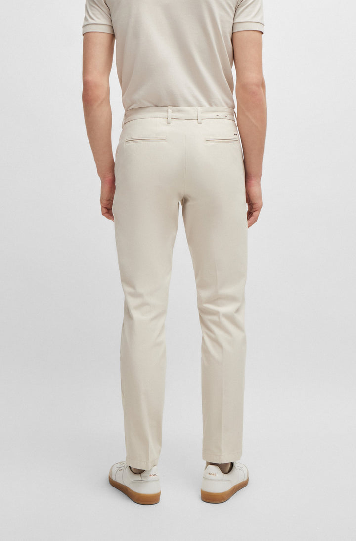 BOSS Trousers Slim Fit in Cotton Mix - KAITO1_T 10246713 01-50487754- Concorde Fashion#color_white-131