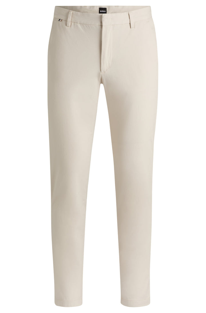 BOSS Trousers Slim Fit in Cotton Mix - KAITO1_T 10246713 01-50487754- Concorde Fashion#color_white-131