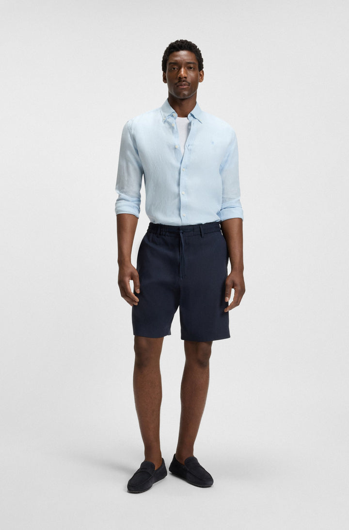 BOSS Casual Shoes  in Leather - NOEL_MOCC_SDPEB 10247967 01-50541750- Concorde Fashion#color_navy-401