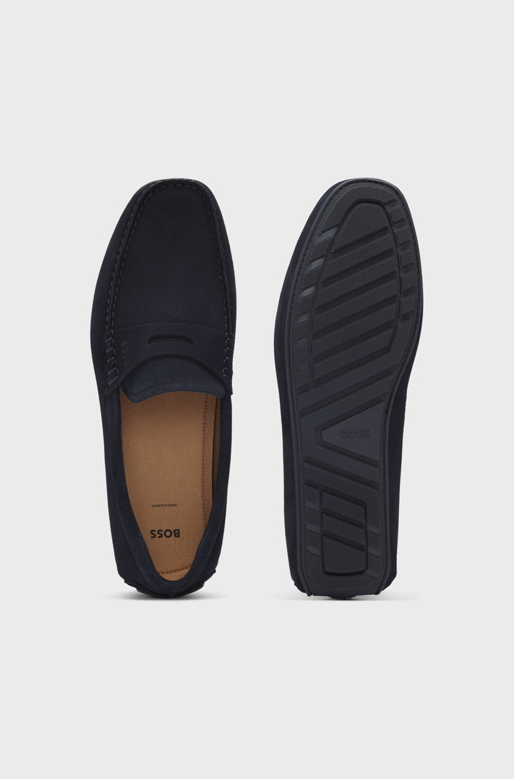 BOSS Casual Shoes  in Leather - NOEL_MOCC_SDPEB 10247967 01-50541750- Concorde Fashion#color_navy-401