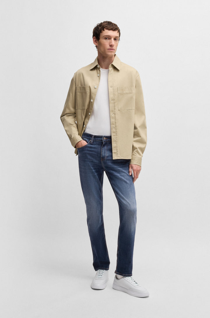 BOSS Jeans Slim Fit in Cotton Mix - H-DELAWARE 10248179 01-50537390- Concorde Fashion#color_navy-419