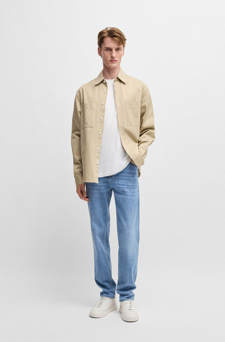 BOSS Jeans Regular Fit in Cotton Mix - H-RE.MAINE 10248179 01-50537422- Concorde Fashion#color_blue-439