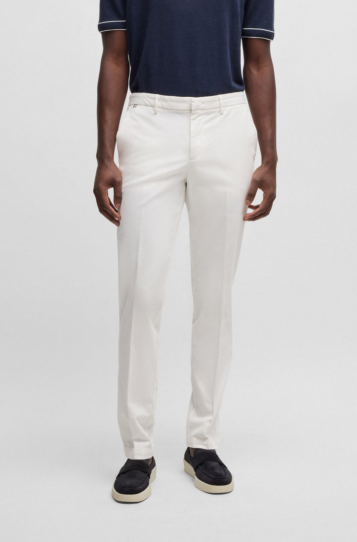 BOSS Chinos Slim Fit in Cotton Mix - KAITO1 10248208 01-50487966- Concorde Fashion#color_white-100