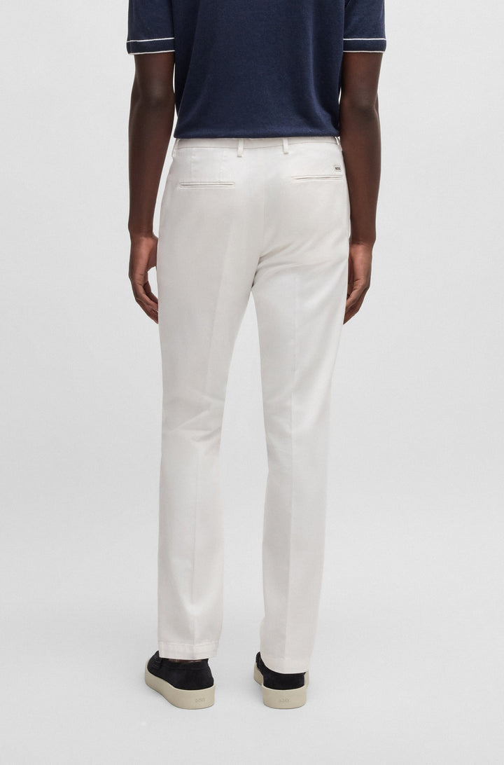 BOSS Chinos Slim Fit in Cotton Mix - KAITO1 10248208 01-50487966- Concorde Fashion#color_white-100