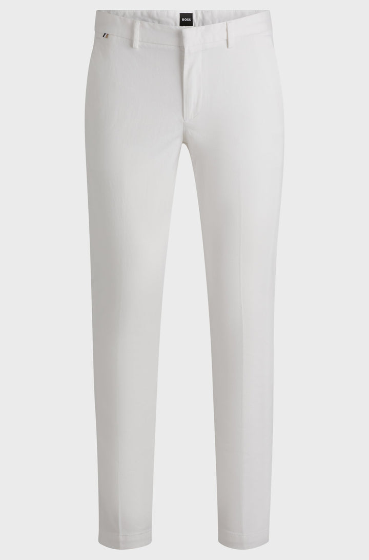 BOSS Chinos Slim Fit in Cotton Mix - KAITO1 10248208 01-50487966- Concorde Fashion#color_white-100