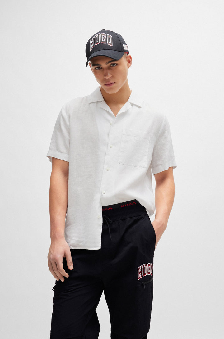 HUGO Casual Shirts Relaxed Fit in Linen - ELLINO 10248298 01-50490761- Concorde Fashion#color_white-199