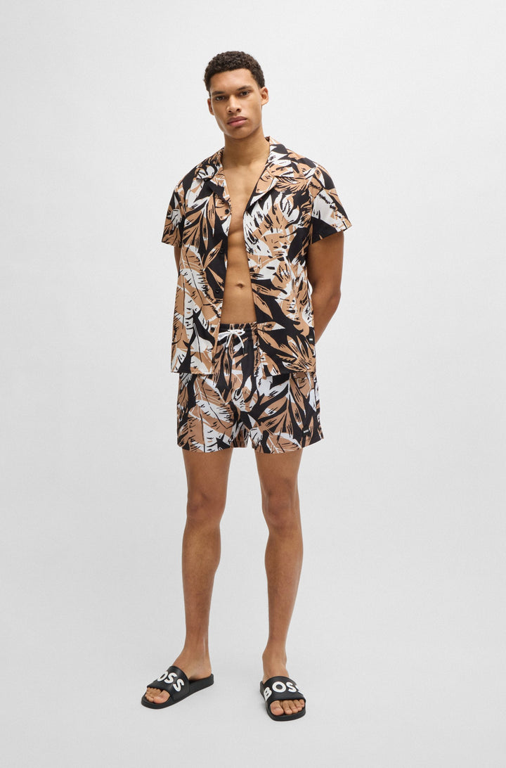 BOSS Sandals  in Artificial Leather - KIRK_SLID_RBLG_N 10248517 01-50498241- Concorde Fashion#color_black-001