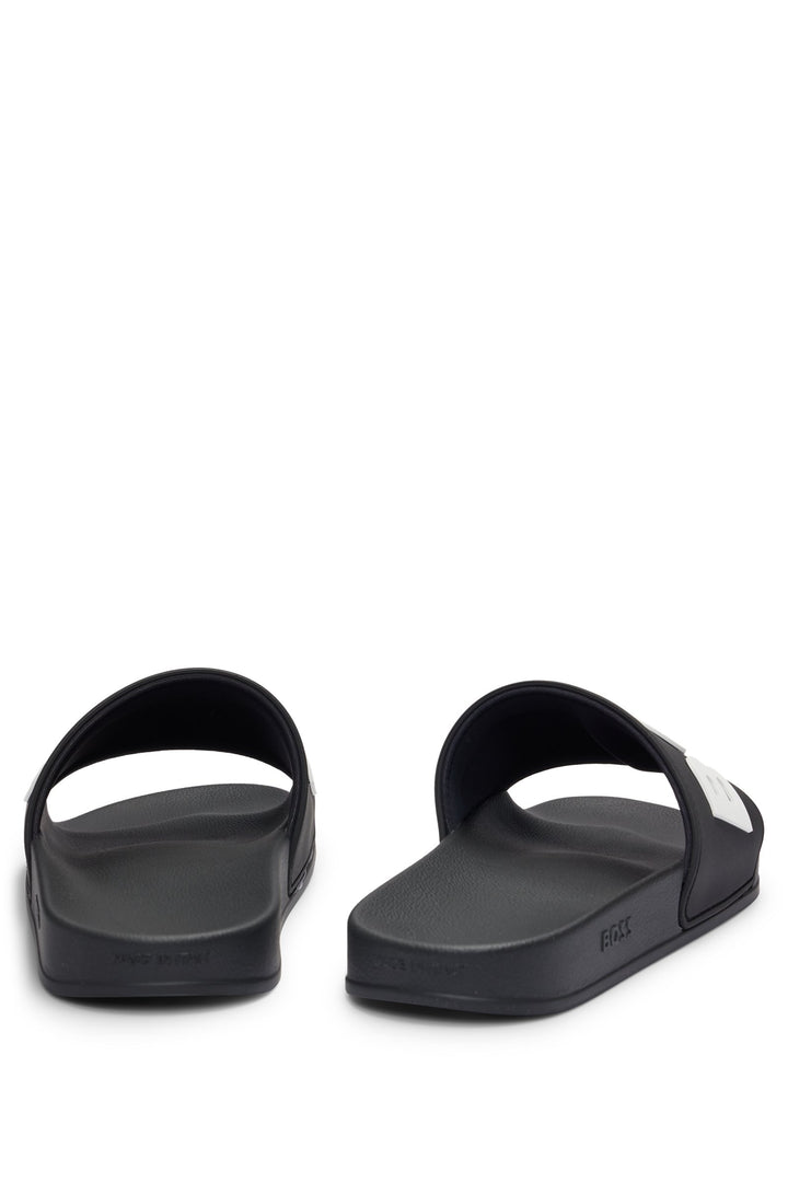 BOSS Sandals  in Artificial Leather - KIRK_SLID_RBLG_N 10248517 01-50498241- Concorde Fashion#color_black-001