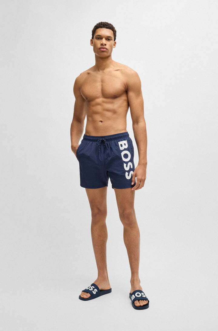 BOSS Sandals  in Artificial Leather - KIRK_SLID_RBLG_N 10248517 01-50498241- Concorde Fashion#color_navy-405