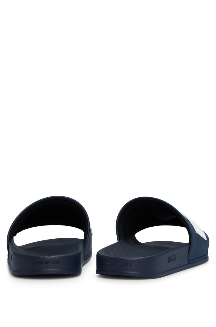 BOSS Sandals  in Artificial Leather - KIRK_SLID_RBLG_N 10248517 01-50498241- Concorde Fashion#color_navy-405