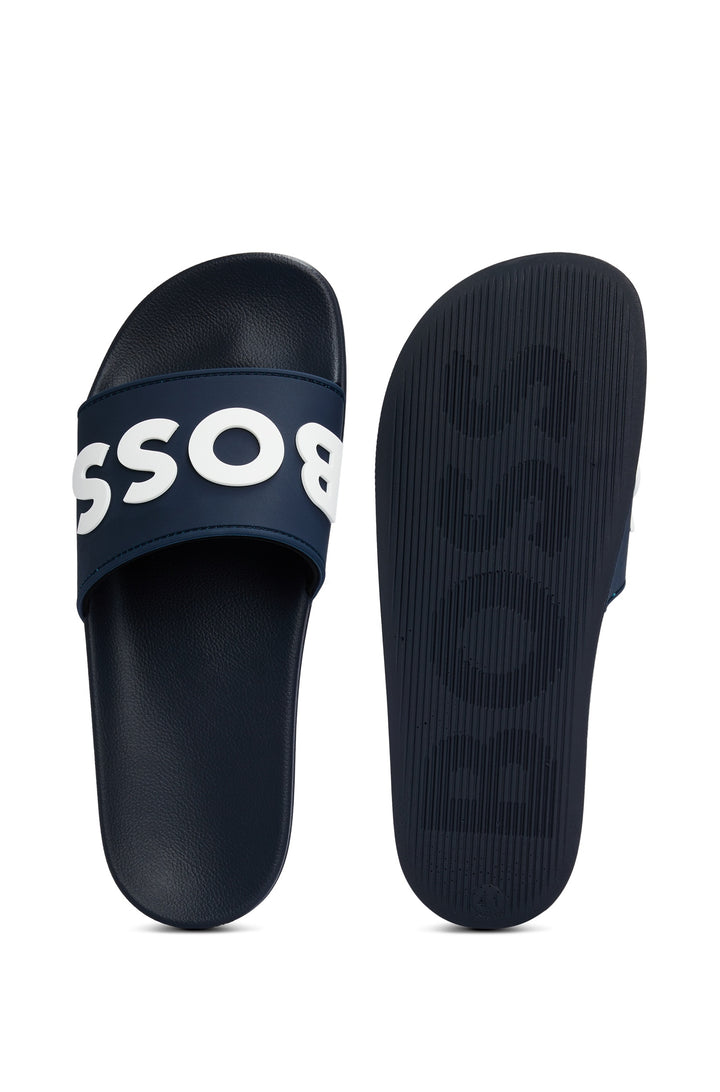 BOSS Sandals  in Artificial Leather - KIRK_SLID_RBLG_N 10248517 01-50498241- Concorde Fashion#color_navy-405