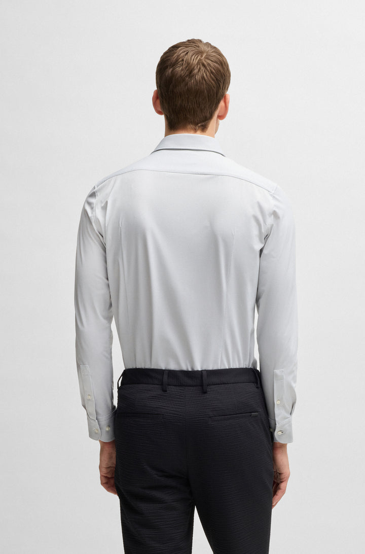 BOSS Formal Shirts Slim Fit in synthetic - P-HANK-KENT-C1-222 10248733 01-50533395- Concorde Fashion#color_grey-029