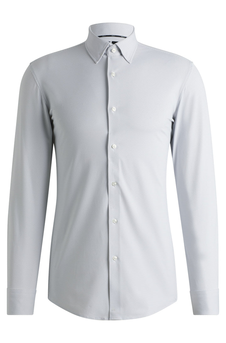 BOSS Formal Shirts Slim Fit in synthetic - P-HANK-KENT-C1-222 10248733 01-50533395- Concorde Fashion#color_grey-029
