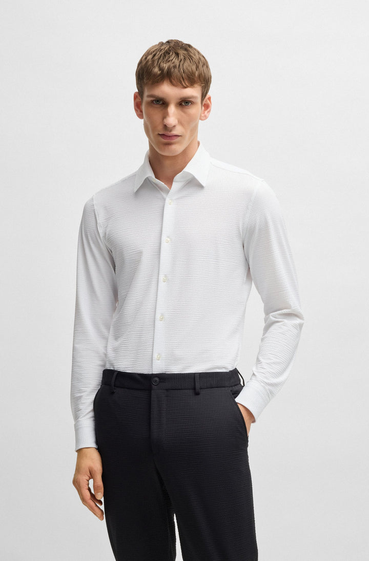 BOSS Formal Shirts Slim Fit - P-HANK-KENT-C1-222 50539858- Concorde Fashion#color_white-100